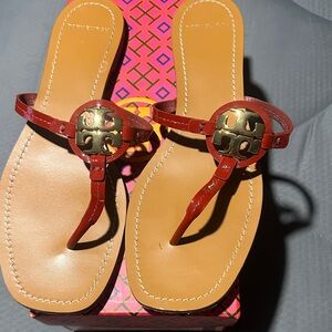 Tory Burch Red Leather Sandals
